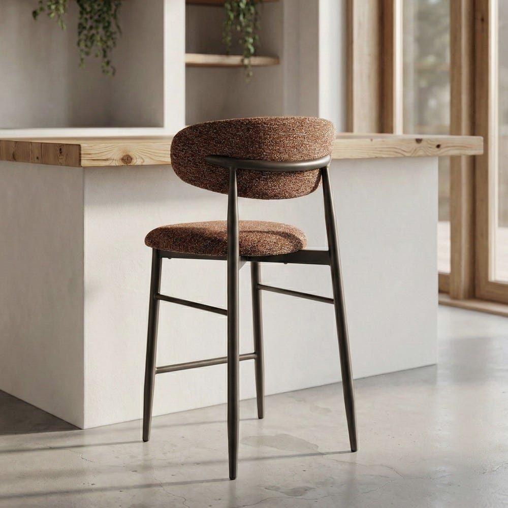 Tabouret Tuile Tissu-Métal Ixia