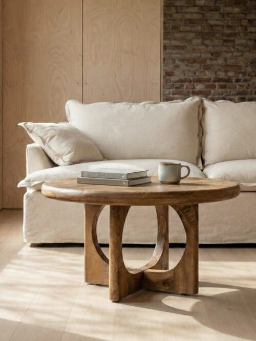 Table Basse Miel Manguier Ixia 77 cm