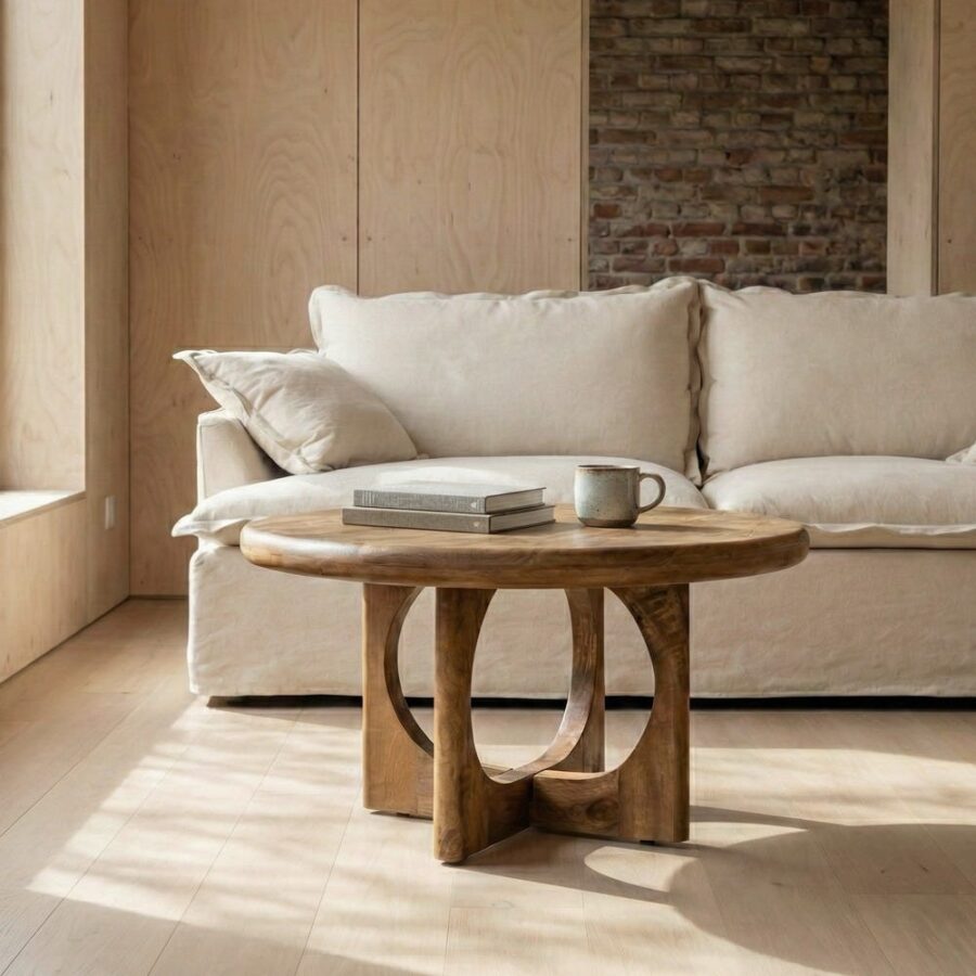 Table Basse Miel Manguier Ixia 77 cm