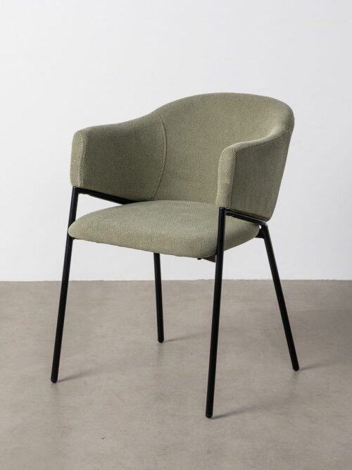Chaise Vert Tissu-Métal Ixia 54 cm