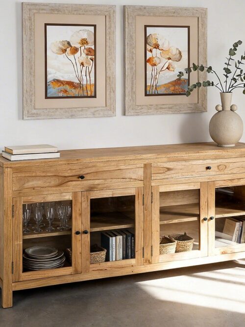 Buffet Bas Mindi Vitré Ixia 160cm