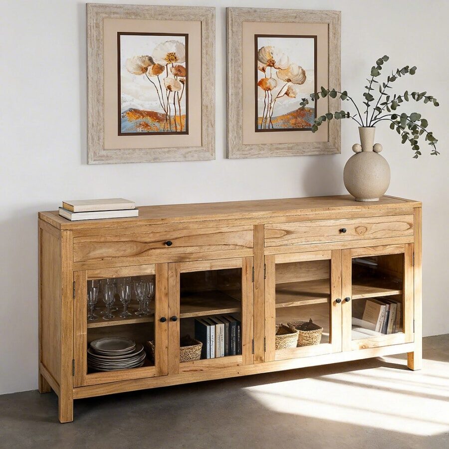 Buffet Bas Mindi Vitré Ixia 160cm