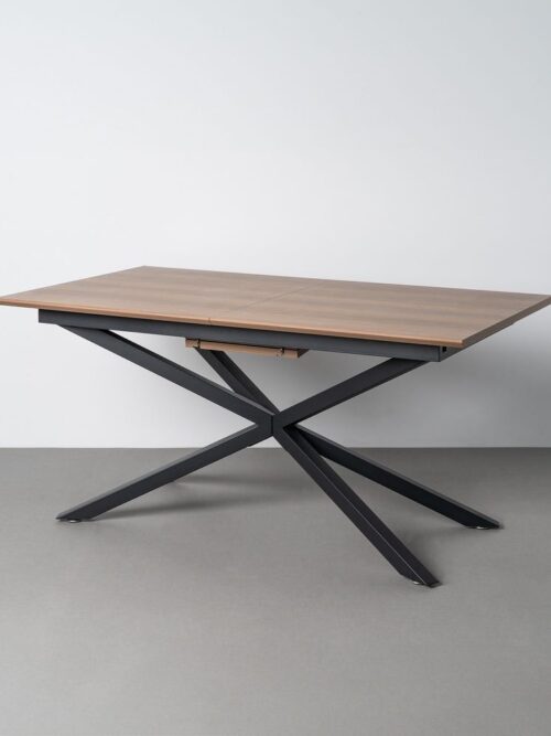 Table à Manger Marron Extensible Ixia 160cm