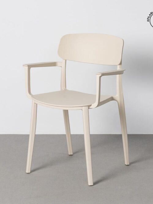 Chaise Extérieur Crème Polypropylène Ixia 51 cm