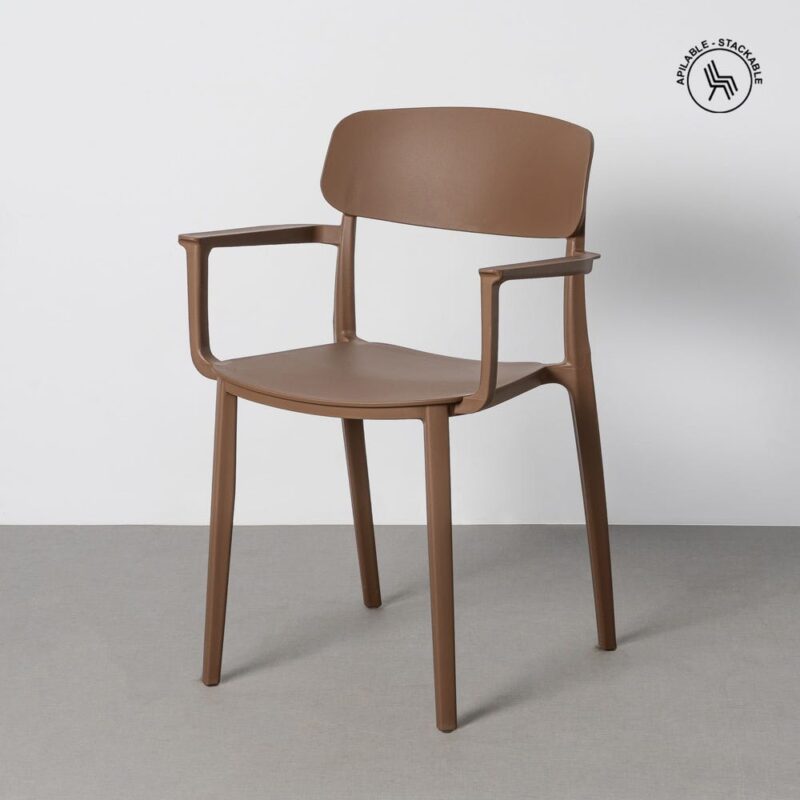 Chaise Extérieur Marron Polypropylène Ixia 51 cm