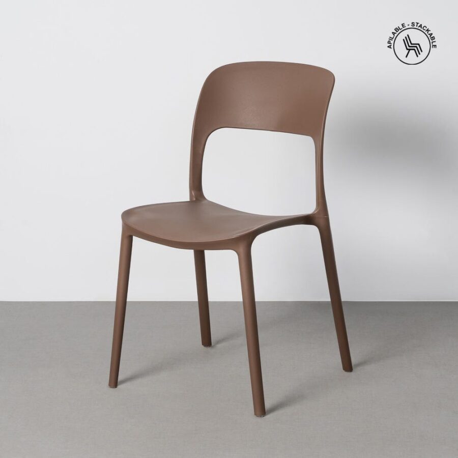 Chaise Extérieur Marron Polypropylène Ixia 58 cm