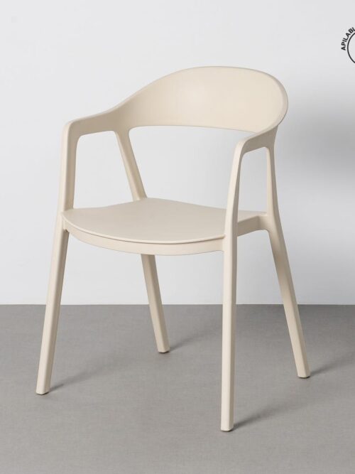 Chaise Extérieur Crème Polypropylène Ixia 52 cm