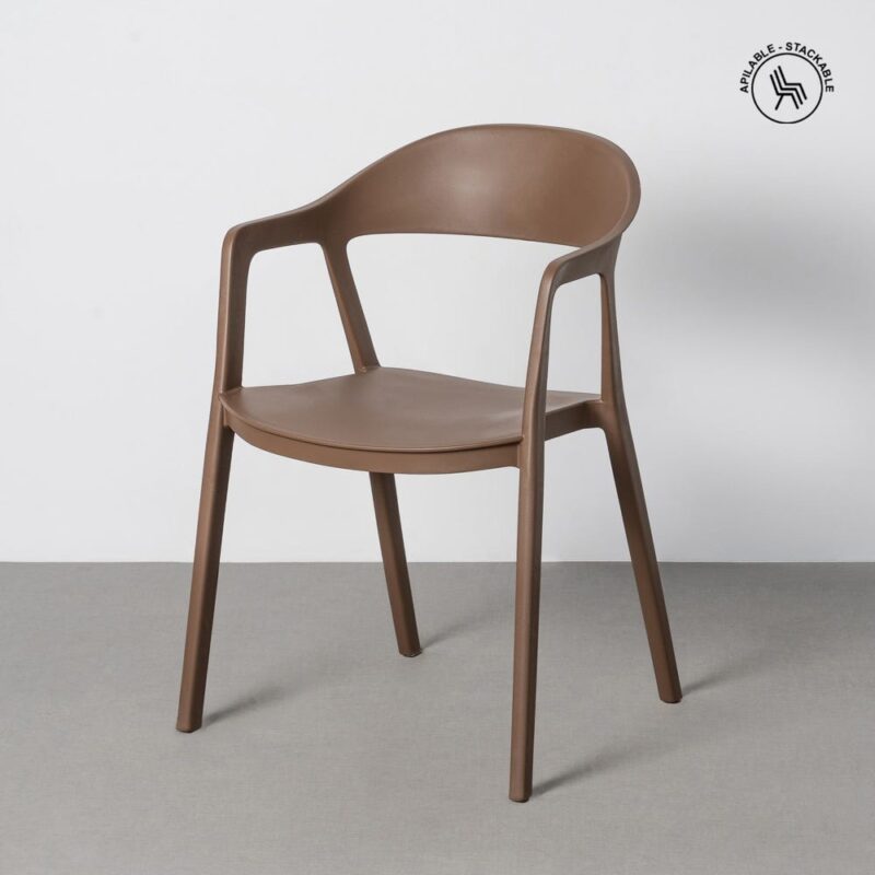 Chaise Extérieur Marron Polypropylène Ixia 52 cm