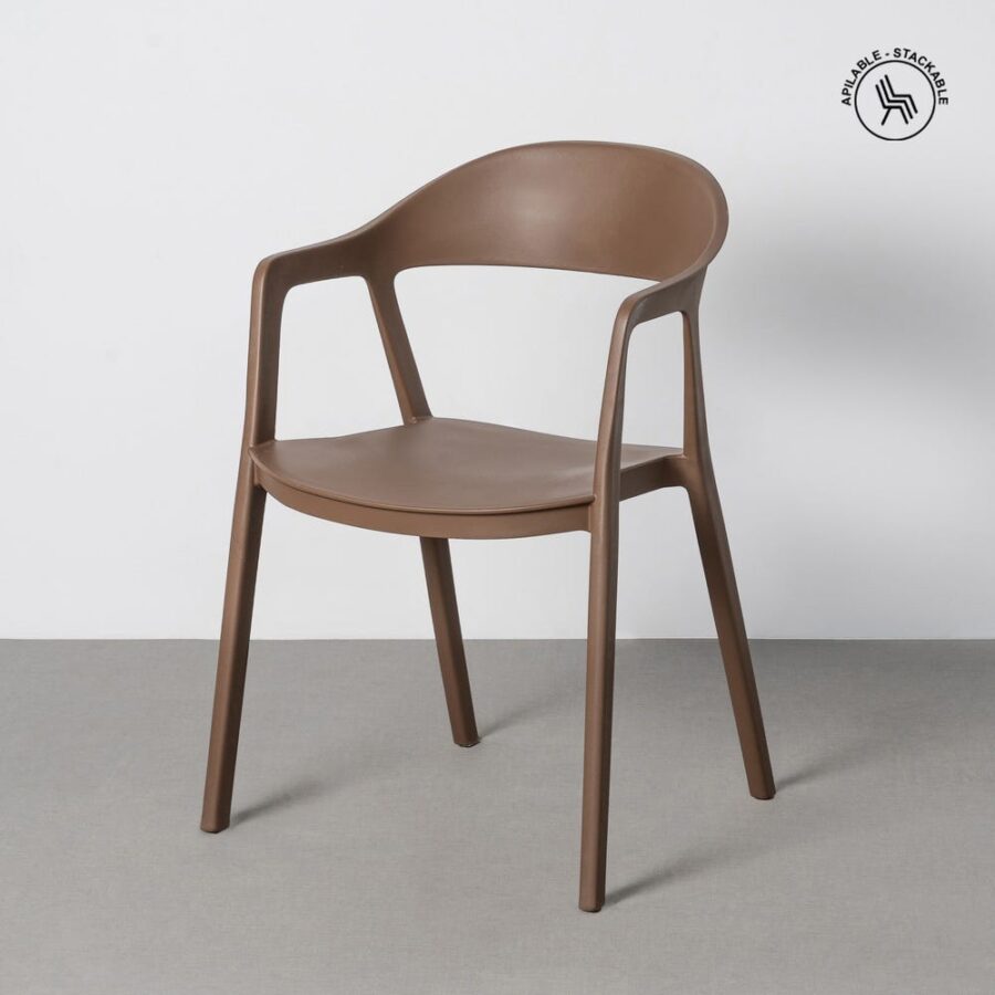 Chaise Extérieur Marron Polypropylène Ixia 52 cm