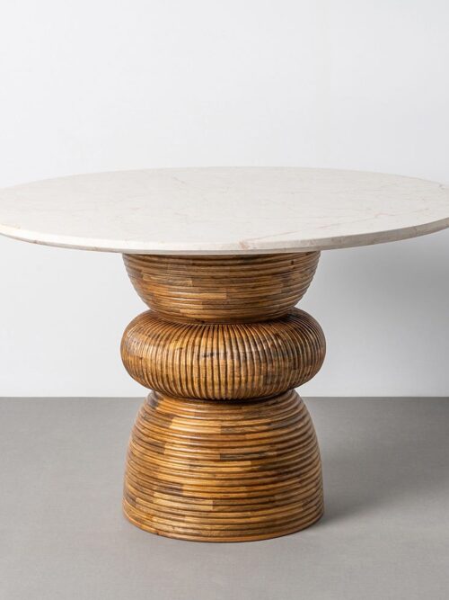 Table à Manger Manguier Brutaliste Ixia 120cm