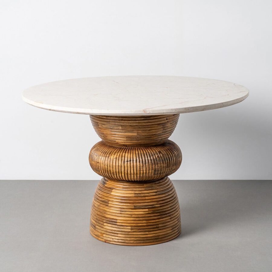 Table à Manger Manguier Brutaliste Ixia 120cm