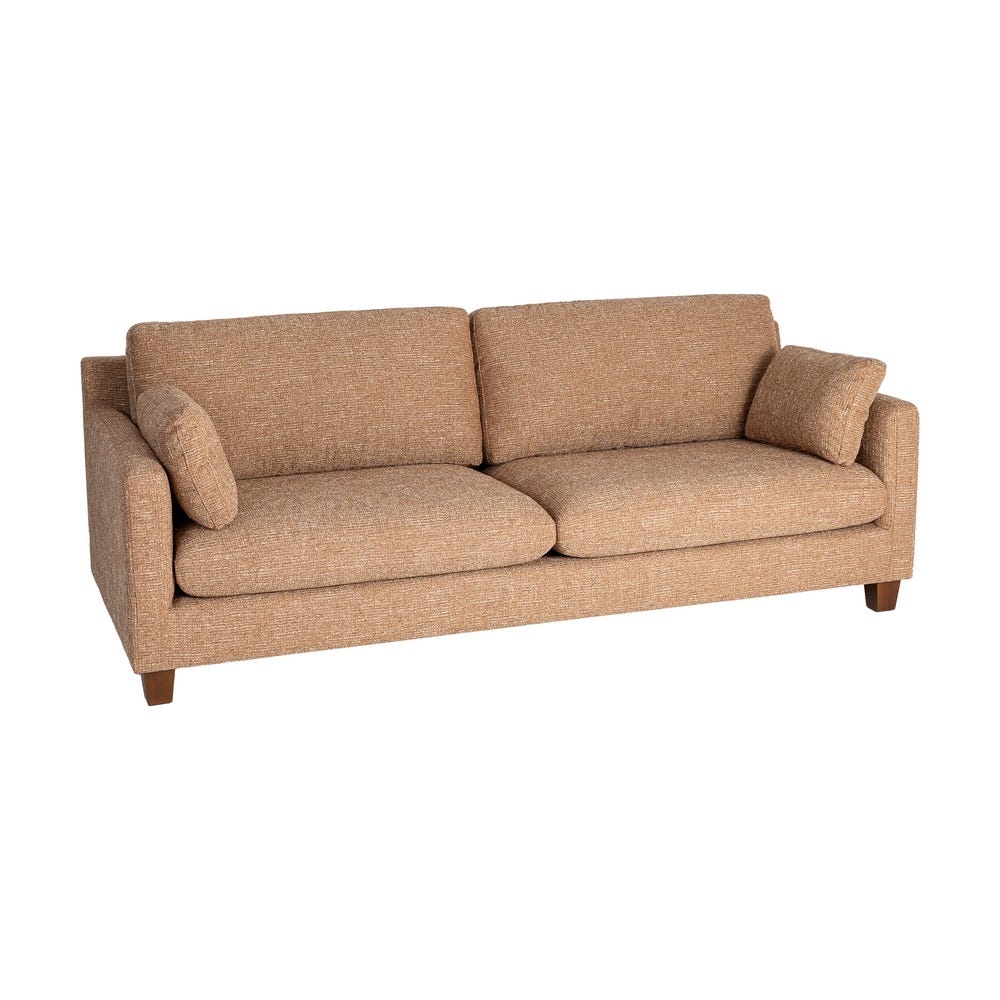 Canapé 3 Places Ocre Tissu-Bois Ixia 221 cm – Image 2