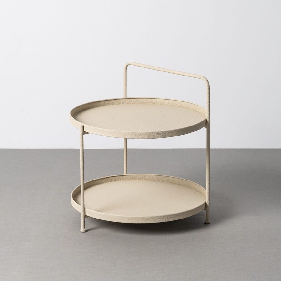 Petit Table Beige Métal Ixia 56 cm