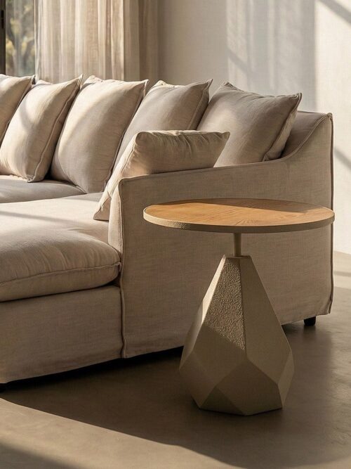Table d'Appoint Crème Ixia 50cm