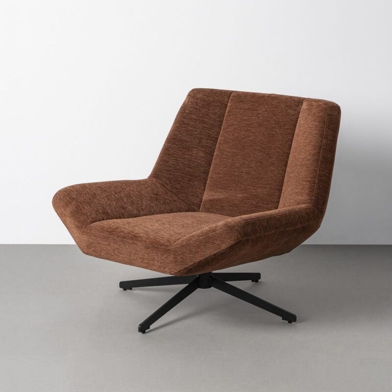 Fauteuil Pivotant Marron Foncé Ixia