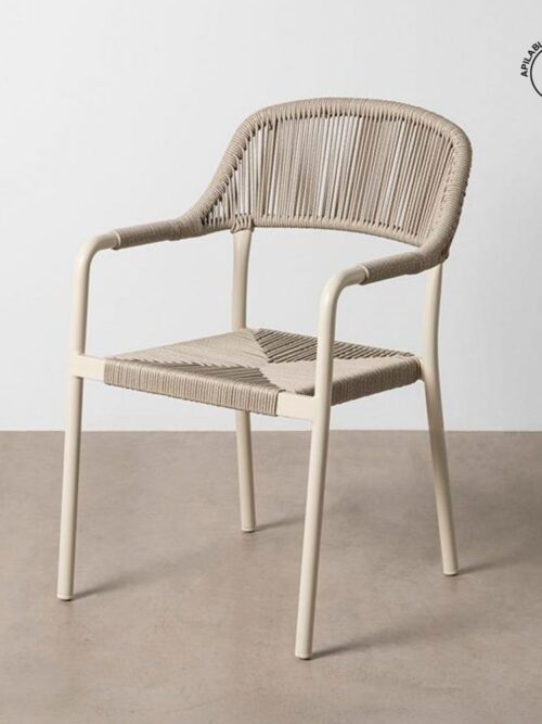 Chaise Empilable Aluminium-Rotin Pe Ixia 57 cm