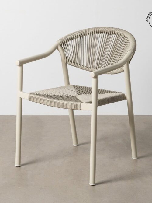 Chaise Empilable Aluminium-Rotin Pe 56,50 X 62,50 X 80,5 Ixia