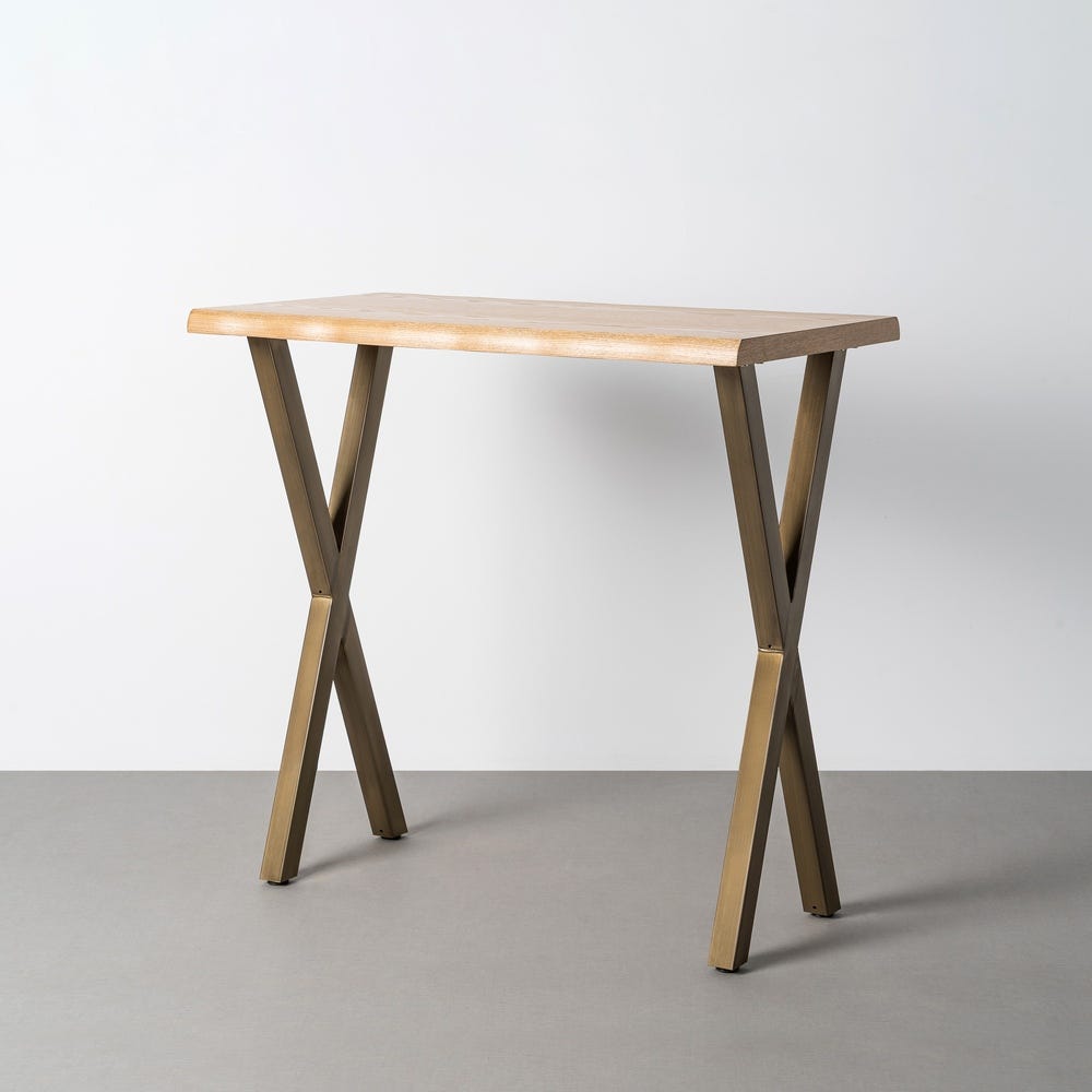 Table Haute Bar Brun Miel Ixia 110cm
