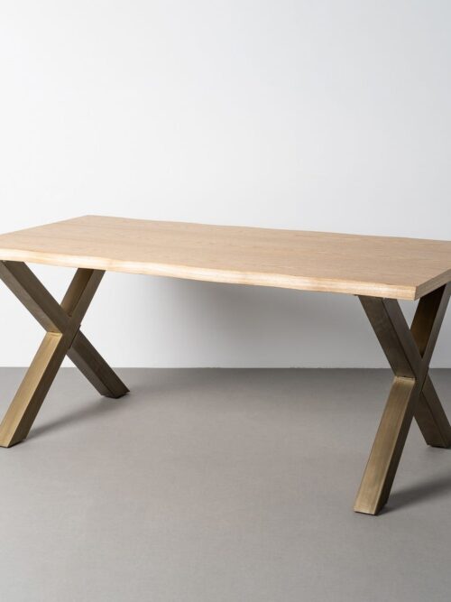 Table à Manger Brun Miel Ixia 180cm