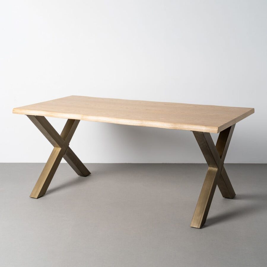Table à Manger Brun Miel Ixia 180cm