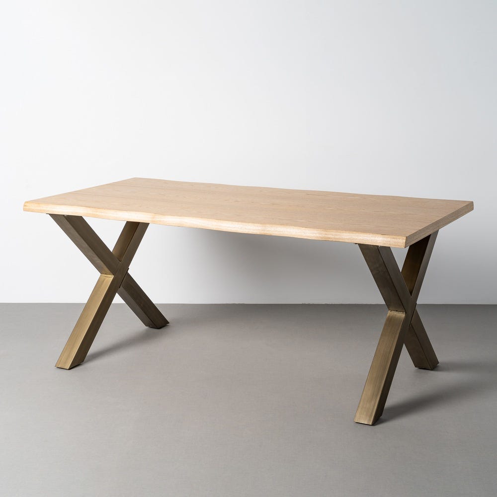 Table à Manger Brun Miel Ixia 180cm