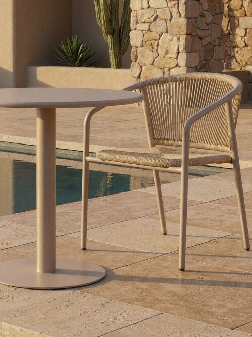 Chaise Empilable Aluminium-Rotin Pe Ixia 57 cm