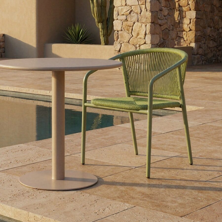 Chaise Empilable Aluminium-Rotin Pe Ixia 57 cm