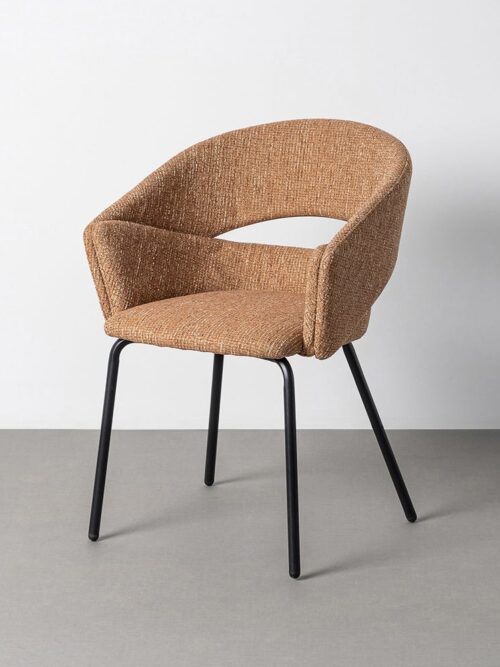 Fauteuil Moka Tissu-Métal Ixia