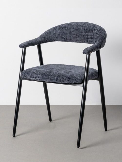 Chaise Bleu Tissu-Métal Ixia 56 cm