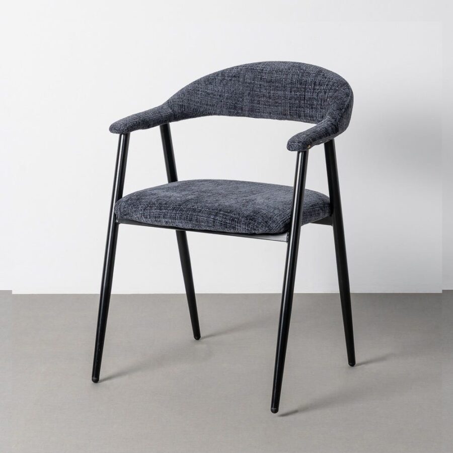 Chaise Bleu Tissu-Métal Ixia 56 cm