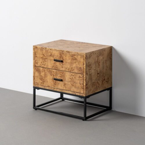 Chevet Naturel-noir Ixia 55cm
