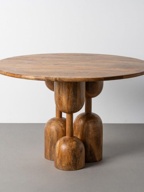Table à Manger Manguier Brutaliste Ixia 120cm