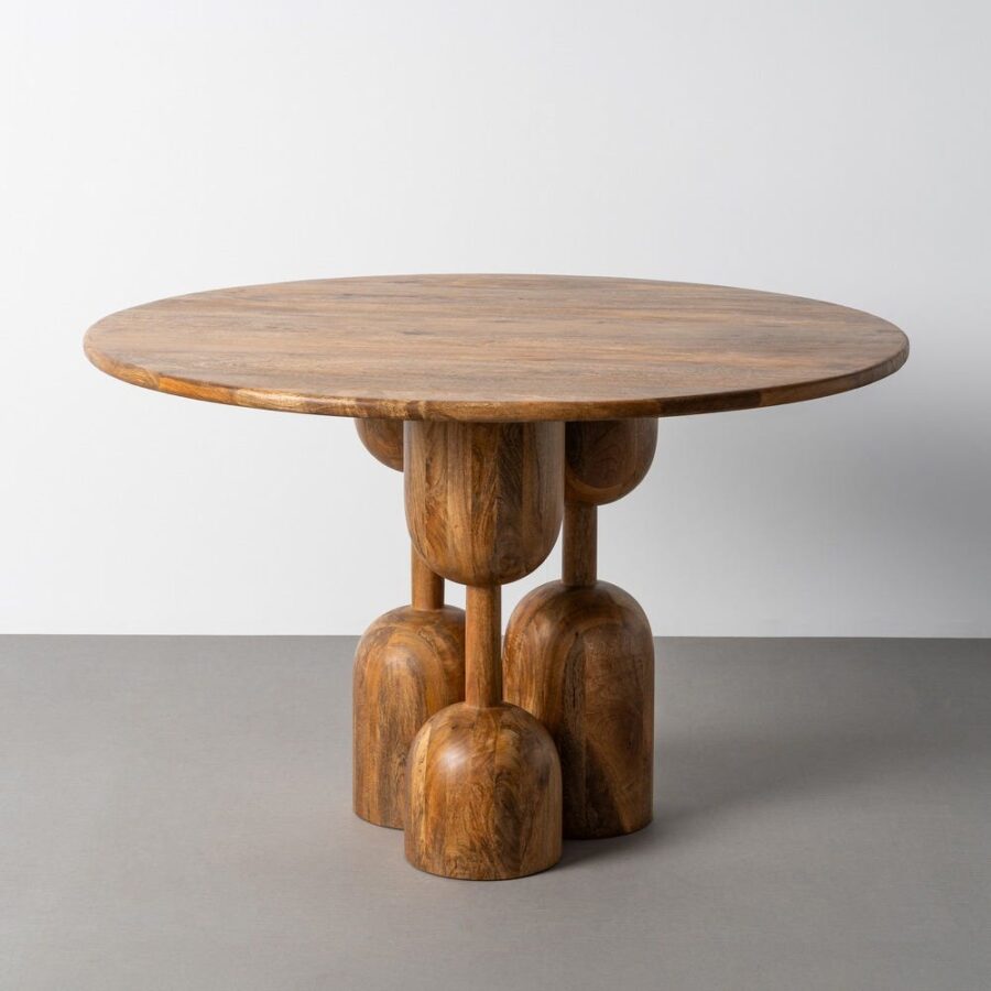 Table à Manger Manguier Brutaliste Ixia 120cm