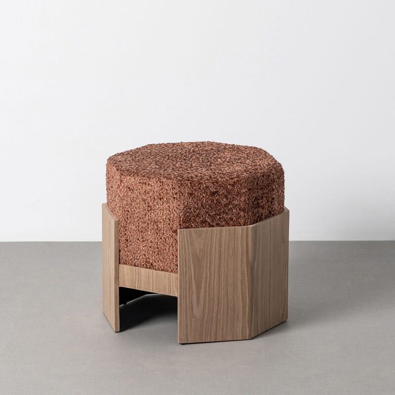 Pouf Tuile Tissu Ixia 50 cm