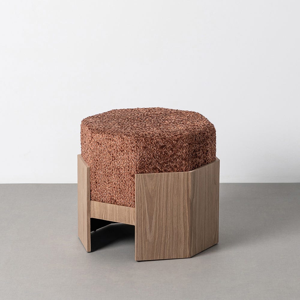Pouf Tuile Tissu Ixia 50 cm