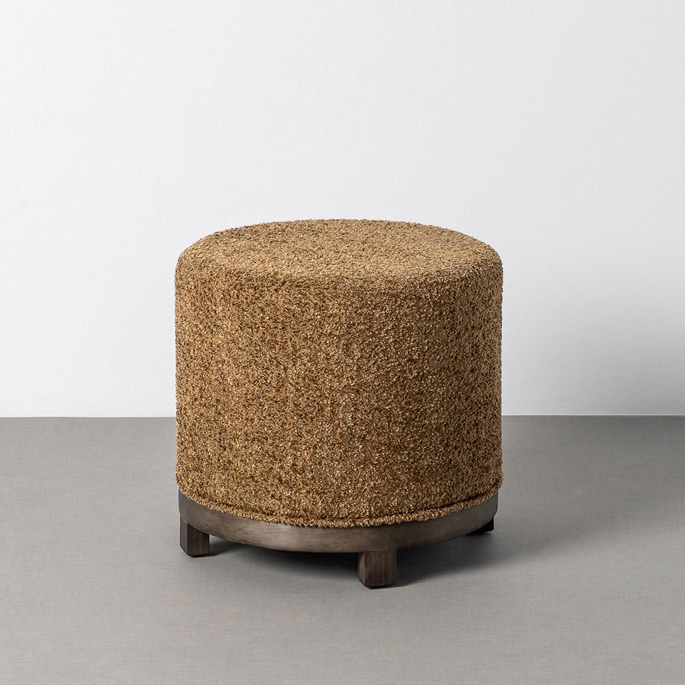 Pouf Pivotant Ocre Tissu Ixia
