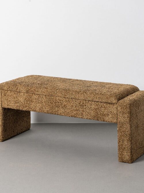 Banc Malle Ocre Tissu Ixia