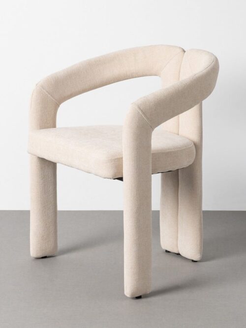 Fauteuil Crème Étoffe Ixia