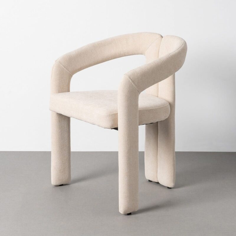 Fauteuil Crème Étoffe Ixia