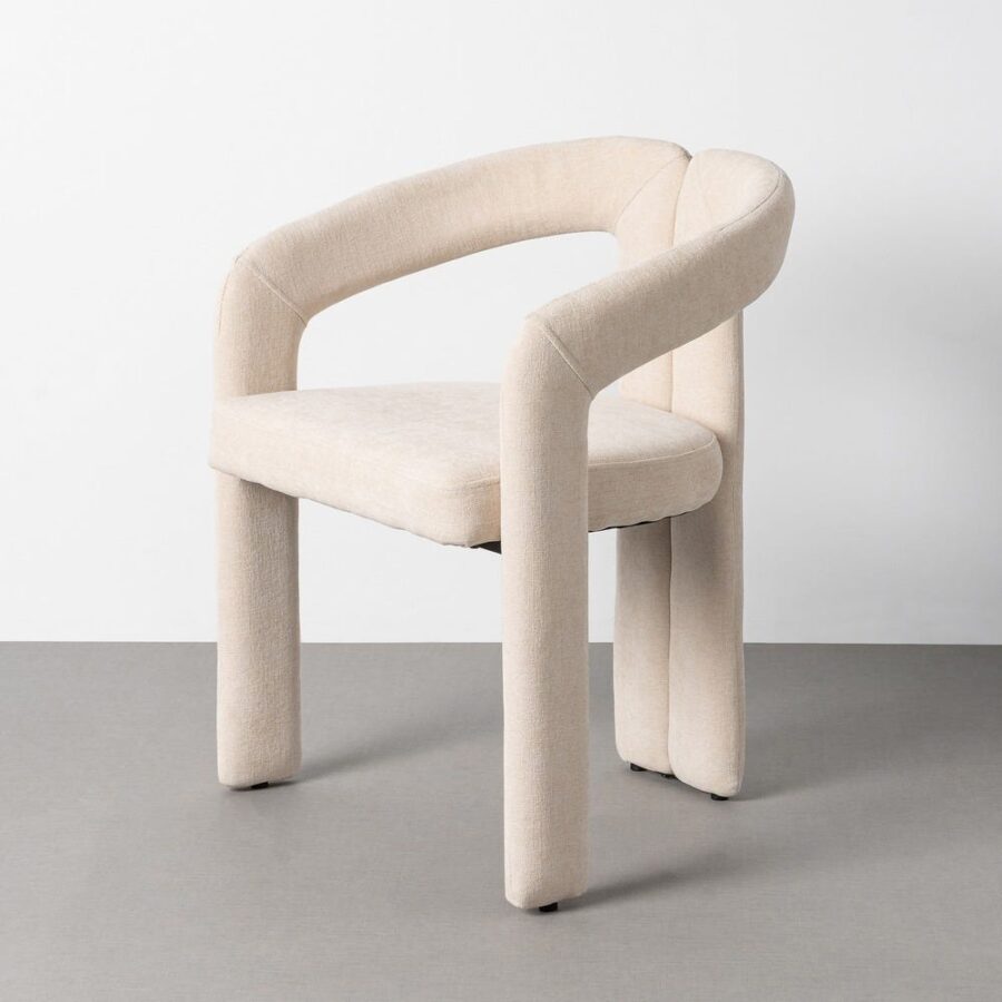 Fauteuil Crème Étoffe Ixia