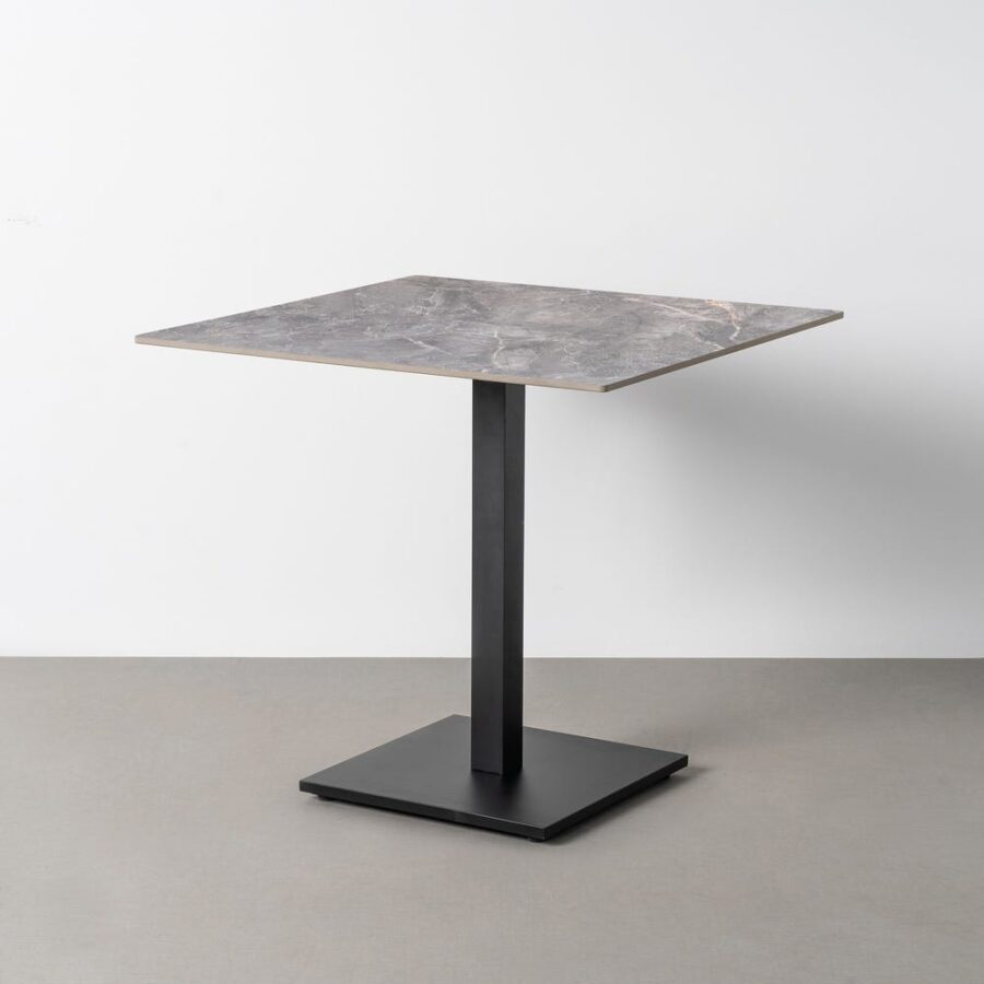 Table à Manger Céramique Gris Pierre Ixia 80cm