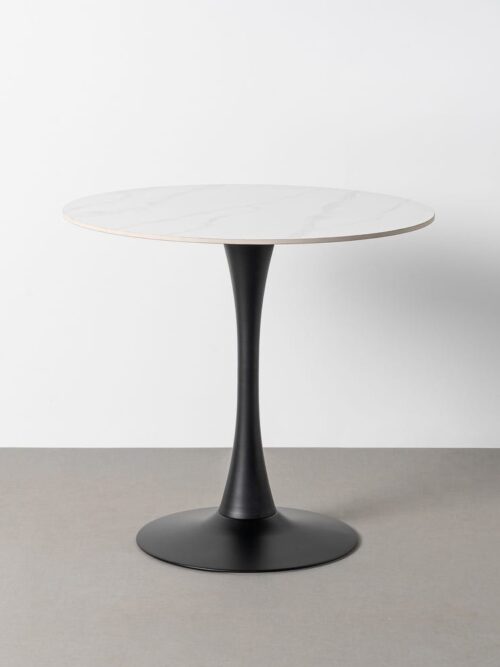 Table à Manger Céramique Blanc Casse Ixia 80cm