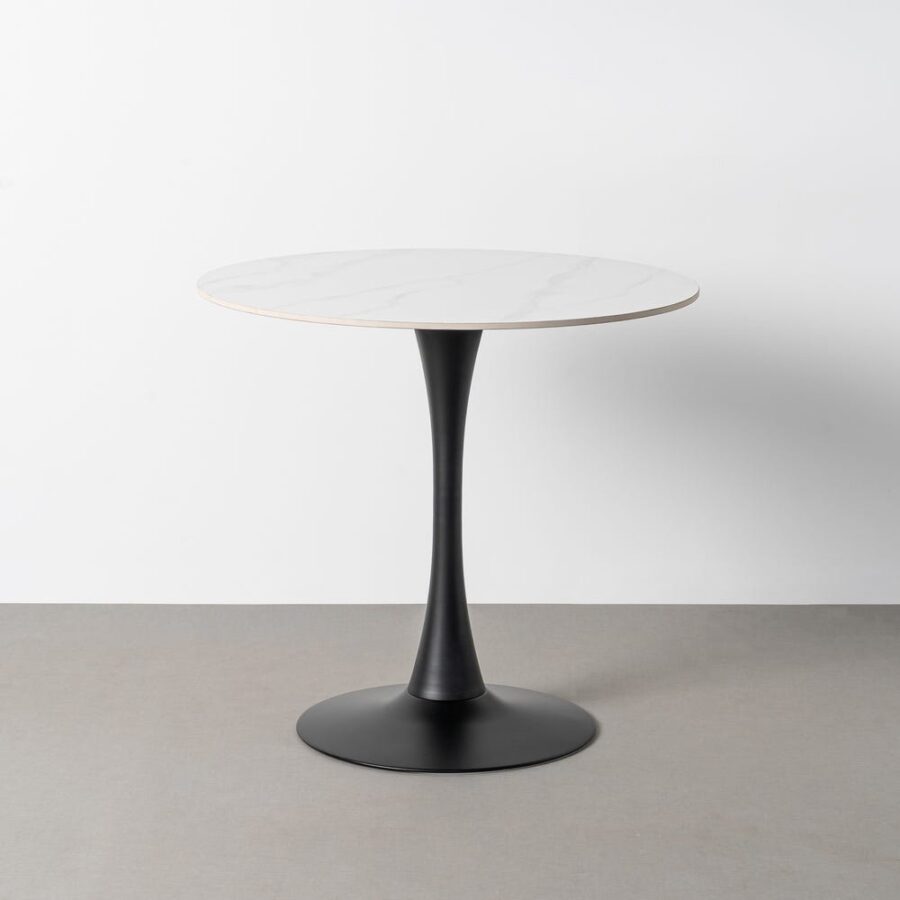Table à Manger Céramique Blanc Casse Ixia 80cm