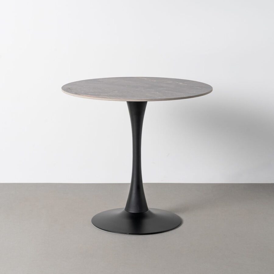 Table à Manger Céramique Gris Pierre Ixia 80cm