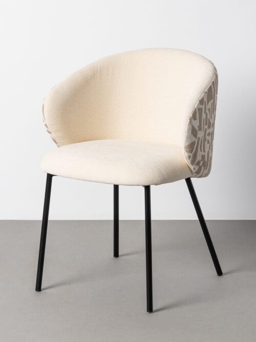 Chaise Imprimé Tissu-Métal Ixia 55 cm