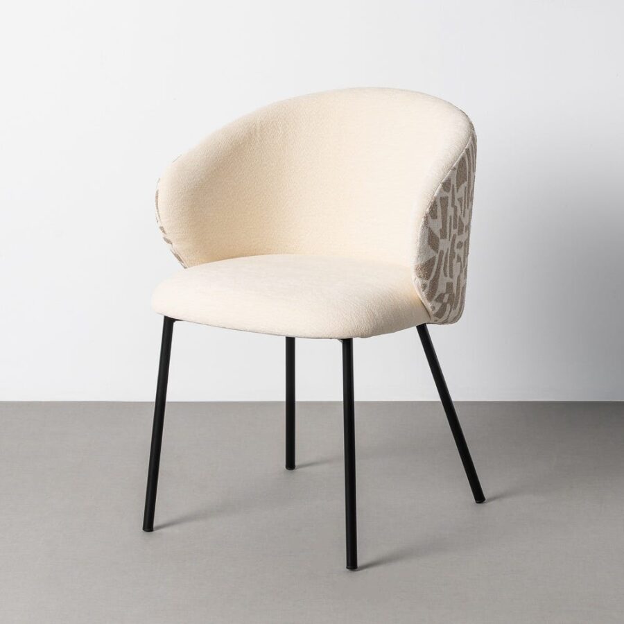 Chaise Imprimé Tissu-Métal Ixia 55 cm