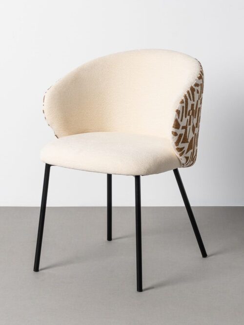 Chaise Imprimé Tissu-Métal Ixia 56 cm