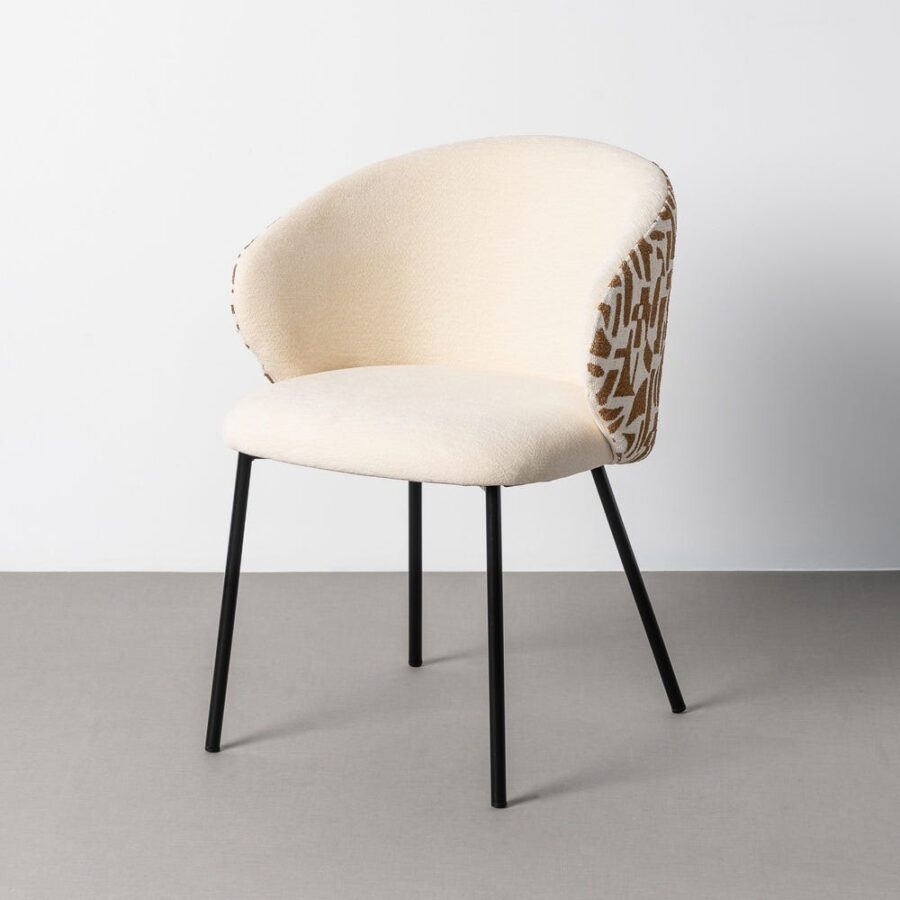 Chaise Imprimé Tissu-Métal Ixia 56 cm