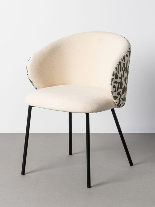Chaise Imprimé Tissu-Métal Ixia 56 cm