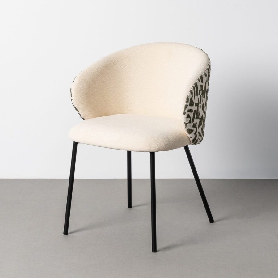 Chaise Imprimé Tissu-Métal Ixia 56 cm